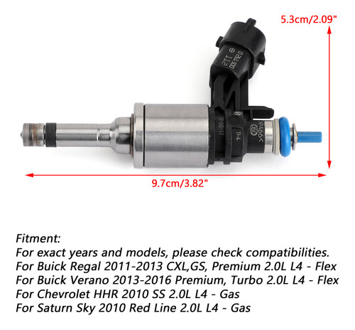 Fuel Injector For Gm Chevrolet Saturn Cobalt Regal Verano Foto 7