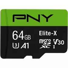 Pny Technologies 64gb Elite-x Uhs-i Microsdxc Memory Card