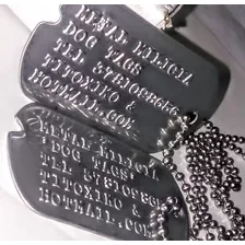 Placas Dog Tags Identificación Alto Relieve Ww2 Usa