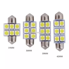 4 Pz Luz Hiperled Techo Festoon 6 Smd 31mm/36mm/39mm/41mm