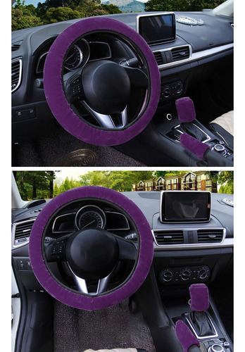 Juego De Fundas Para Volante Mullidas, Color Morado, 3 Pieza Foto 4