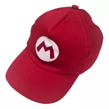 Boné Vermelho Com Estampa Do Super Mario Bros