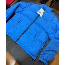 Chamarra Acolchonada Zara Talla M Para Hombre Color Azul