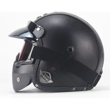 Casco De Piel Sintética Harley Casco De Motocicleta Con Másc