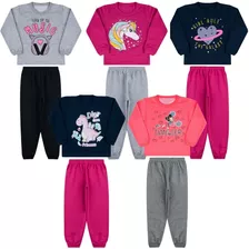 Kit 4 Conjunto Infantil Inverno Roupa De Frio Menina