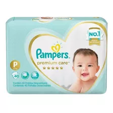 Fraldas Pampers Premium Care P 40 Unidades