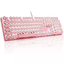 Teclado Mecánico Con Cable Magegee/rosado