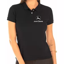 Camisa Polo Feminino Montadora John Deere Bordado Mod2
