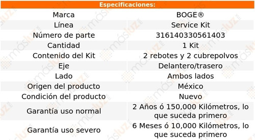 Jgo Topes Rebote Del O Tras Concorde 3.2l V6 98/01 Foto 2