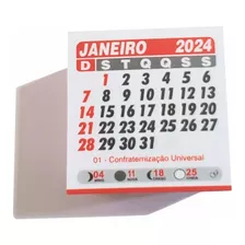 100 Bloquinhos Mini Calendário Imã Geladeira 7x7 8x8 2024