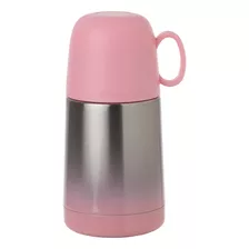 Garrafinha De Água Café Térmica Pequena Inox 250 Ml Squeeze Cor Rosa