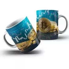 Caneca Bitcoin Investidor Símbolo Moeda Virtual Criptomoeda 