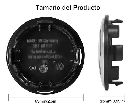 4 Tapas Centro De Rin Volkswagen Vw, A4, Vento, Polo, 65mm Foto 2