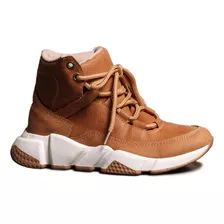 Zapatillas Mujer Urbanas Botas High Cuero Moda Dama Karol