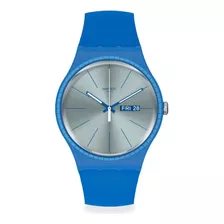 Reloj Swatch Hombre Essentials Blue Rails Suon714 Color De La Malla Azul Color Del Bisel Azul Color Del Fondo Gris