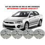 4 Tapas Centro Rin Mitsubishi Outlander Lancer 60mm Black