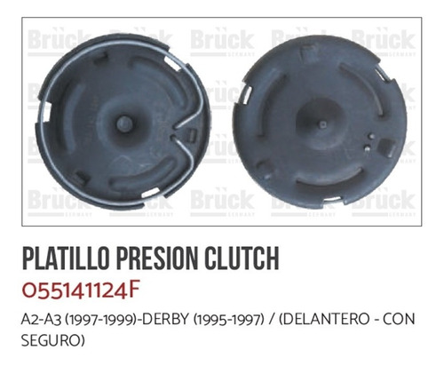 Platillo Presion Clutch Vw A2, A3 #b055141124f Bruck Foto 2