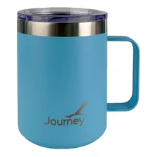 Taza Térmica Journey Rambler Color Celeste 354ml. Taza Termica Acero Inoxidable Doble Bi Capa Cierre Hermetico