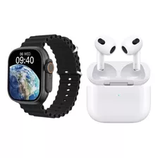 Kit Fone Bluetooth E Smartwatch Ultra Película De Brinde 