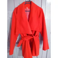 Saco De Paño Color Naranja, Talle 4/5