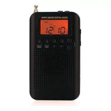 Radio Estéreo Digital Am/fm Portátil Doble Banda C Audifono