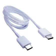 Cabo Usb Tipo C Para Tipo C A71 A80 S20 Note 10 S10 Lite Cor Branco