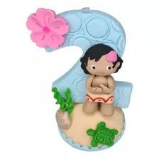 Vela Em Biscuit No Tema Moana Baby