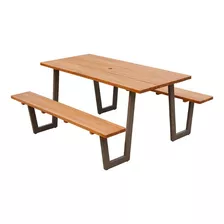 Mesa De Jardín Madera Exterior Tipo Picnic Zoques