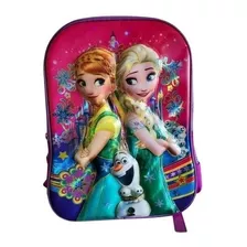 Mochila Escolar Frozen Para Niñas Relieve 3d Infaltil 35 L