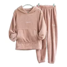 Pijama Conjunto Mujer Forro Polar Con Capucha