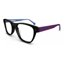 Lente Óptico Converse 14 Cat Eye Wayfarer Black Violet 52mm