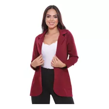 Blazer Feminino Max Acinturado Sobretudo Longo Neoprene Lida