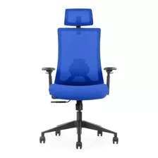 Silla Ergonómica Gerencial Modelo Atenas Dark Blue Decorplas