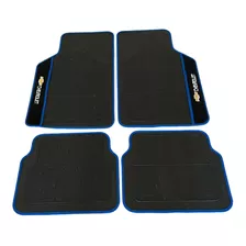 Kit Jogo Tapete Automotivo Borracha Chevrolet 4 Peças Azul