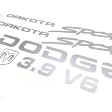 Kit Adesivos Dodge Dakota Sport 3.9 V6 Em Prata Dkt39sp Fv