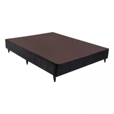 Base Sommier Camurça Preto Viúva (128x188x23) - Ortobom