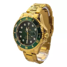 Relógio Masculino Submariner Luxo Subaquático Ouro Verde