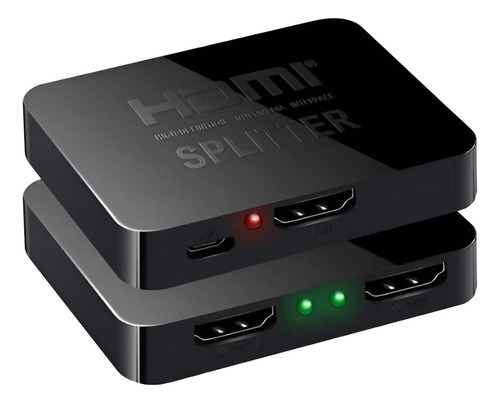 Splitter Hdmi Activo 4k Divisor Compatible Con 1 En 2 Doble Monitor Duplicado/espejo