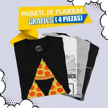 Playeras Grapics Paquete De 4 Modelos A Elegir Envio Gratis