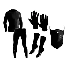 Conjunto Termico Alpina + Guantes + Mascara + Medias - Sti