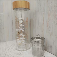 Regalos Personalizados Mujer - Botella Infusora Doble Vidrio