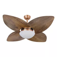 Ventilador De Teto Volare Vd42 Dunamis Rádica Cobre Com 4 Pás Cor Imbuia De Mdf, 120 cm De Diâmetro 220 v