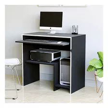 Escritorio Para Pc Ciudad Muebles Mesa De Pc Escritorio Para Cpu Melamina De 84cm X 80cm X 45cm Negro Y Blanco