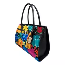 Bolsa Para Mujer Mod Mf617es Bordado Mexicano Y Piel Genuina