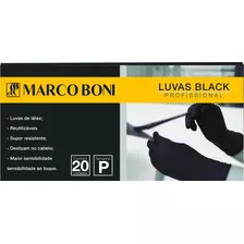 Caixa Luvas Black Marco Boni 20un Tamanho P