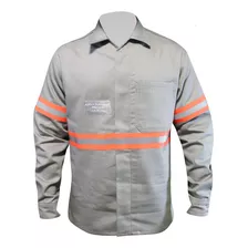 Camisa Risco 2 Eletricista Anti Chama Nr10 Cinza Ca 37.714