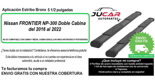Estribos Bronx Nissan Np300 Frontier 2016-2021 Doble Cabina Foto 9