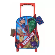 Mochila Con Carrito Chica Escolar Avengers