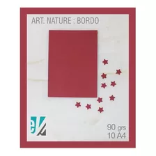 Art Nature : Pack X 10 Hojas A4 De 90 Gr : Color Bordo