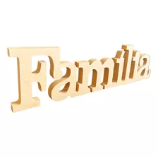 Palavra Família Em Mdf Cru Para Decoração Familiar Letras